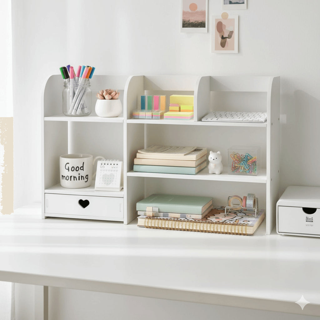 Organisateur de Bureau Blanc
